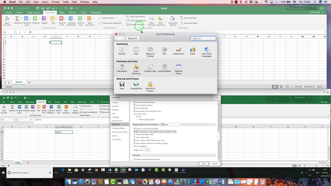 Where is the watch window in excel for mac